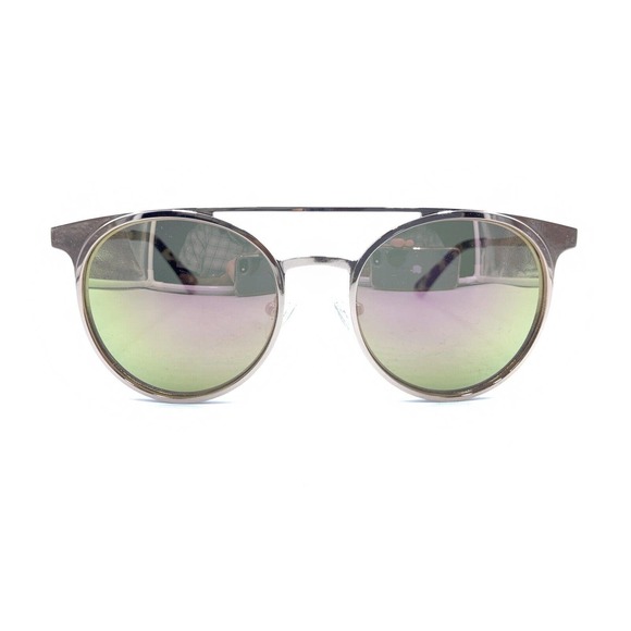 Ramy Brook Rose Gold Metal Round Sunglasses Mirror Gray Lens 52-19 140 Men Women - Picture 6 of 12